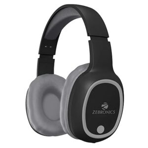 ZEBRONICS Zeb-Thunder PRO On-Ear Wireless Headphone Up to 60 Hours Playback, Wired Mode, USB-C Type Charging(Black)